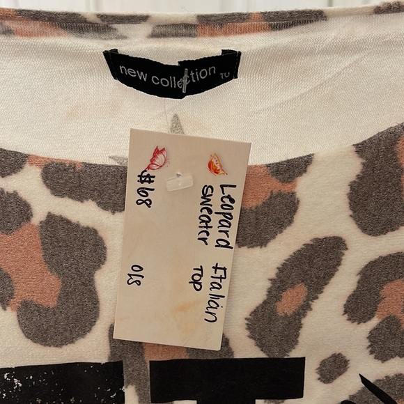 NWT New Collection leopard graphic sweater - Picture 4 of 7